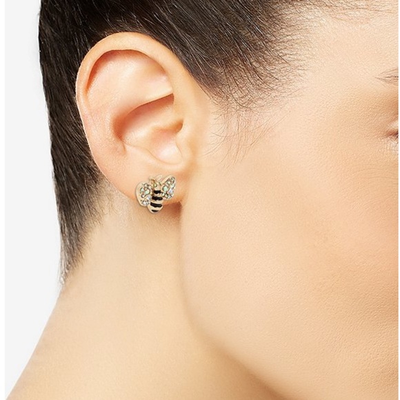 Betsey Johnson Bumble Bee Pave Stud Earrings - Picture 8 of 8